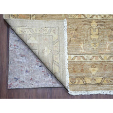 Load image into Gallery viewer, 10&#39;1&quot;x13&#39;3&quot; Light Brown, Hand Knotted, Peshawar With Bijar Garus Design, Vegetable Dyes, Densely Woven, 100% Wool, Oriental Rug FWR126630