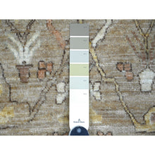 Load image into Gallery viewer, 10&#39;1&quot;x13&#39;3&quot; Light Brown, Hand Knotted, Peshawar With Bijar Garus Design, Vegetable Dyes, Densely Woven, 100% Wool, Oriental Rug FWR126630