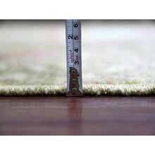 Load image into Gallery viewer, 8&#39;2&quot;x9&#39;9&quot; Lichen Green, Afghan Peshawar With Colorful Birds Of Paradise Design, Hand Knotted, Soft Wool, Natural Dyes, Oriental Rug FWR126648