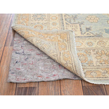 Load image into Gallery viewer, 4&#39;10&quot;x6&#39;9&quot; Beige, Hand Knotted, Turkish Knot, Zero Pile, Sheared Low, Anatolian Village Design, Pure Wool, Oriental Rug FWR12660