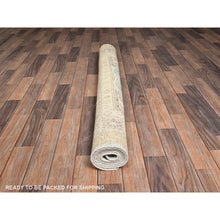 Load image into Gallery viewer, 4&#39;10&quot;x6&#39;9&quot; Beige, Hand Knotted, Turkish Knot, Zero Pile, Sheared Low, Anatolian Village Design, Pure Wool, Oriental Rug FWR12660