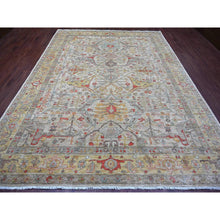 Load image into Gallery viewer, 9&#39;x11&#39;10&quot; Oyster Gray, Peshawar With Bijar Garus Design, Vegetable Dyes, Densely Woven, Hand Knotted, 100% Wool, Oriental Rug FWR126666