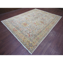 Load image into Gallery viewer, 9&#39;x11&#39;10&quot; Oyster Gray, Peshawar With Bijar Garus Design, Vegetable Dyes, Densely Woven, Hand Knotted, 100% Wool, Oriental Rug FWR126666