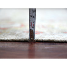 Load image into Gallery viewer, 9&#39;x11&#39;10&quot; Oyster Gray, Peshawar With Bijar Garus Design, Vegetable Dyes, Densely Woven, Hand Knotted, 100% Wool, Oriental Rug FWR126666