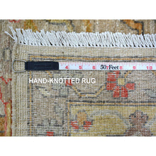 Load image into Gallery viewer, 9&#39;x11&#39;10&quot; Oyster Gray, Peshawar With Bijar Garus Design, Vegetable Dyes, Densely Woven, Hand Knotted, 100% Wool, Oriental Rug FWR126666