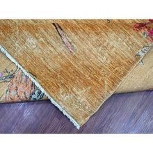 Load image into Gallery viewer, 9&#39;x11&#39;10&quot; Copper Brown, Sparrows On The Tree, Peshawar, Densely Woven, High Mountain Wool, Hand Knotted, Soft To The Touch, Oriental Rug FWR126678