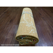 Load image into Gallery viewer, 9&#39;x11&#39;10&quot; Copper Brown, Sparrows On The Tree, Peshawar, Densely Woven, High Mountain Wool, Hand Knotted, Soft To The Touch, Oriental Rug FWR126678