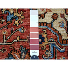 Load image into Gallery viewer, 9&#39;2&quot;x11&#39;7&quot; Crimson Red, Aryana Grade, Serapi Heriz With Large Medallion Design, Vegetable Dyes, High Mountain Wool, Hand Knotted, Soft Pile, Densely Woven, Oriental Rug FWR126684