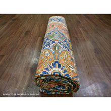 Load image into Gallery viewer, 9&#39;2&quot;x11&#39;7&quot; Crimson Red, Aryana Grade, Serapi Heriz With Large Medallion Design, Vegetable Dyes, High Mountain Wool, Hand Knotted, Soft Pile, Densely Woven, Oriental Rug FWR126684