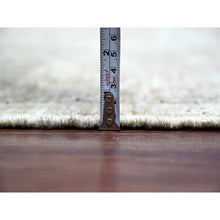 Load image into Gallery viewer, 9&#39;x11&#39;5&quot; Beige, Antiqued Tabriz Inspired Ancient Large Geometric Elements Design, Peshawar, Vegetable Dyes, Hand Knotted, 100% Wool, Oriental Rug FWR126696