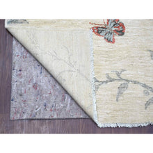 Load image into Gallery viewer, 8&#39;9&quot;x11&#39;7&quot; Chiffon White, Sparrows On The Tree, Peshawar, High Mountain Wool, Hand Knotted, Soft To The Touch, Densely Woven, Oriental Rug FWR126708