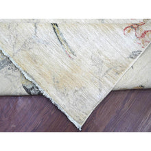 Load image into Gallery viewer, 8&#39;9&quot;x11&#39;7&quot; Chiffon White, Sparrows On The Tree, Peshawar, High Mountain Wool, Hand Knotted, Soft To The Touch, Densely Woven, Oriental Rug FWR126708