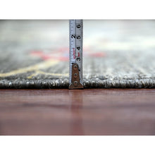 Load image into Gallery viewer, &#39;9&#39;x11&#39;7&quot; Charcoal Black, Sparrows On The Tree, Peshawar, Densely Woven, High Mountain Wool, Hand Knotted, Soft To The Touch, Oriental Rug FWR126714