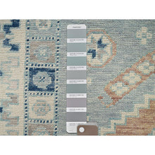 Load image into Gallery viewer, 5&#39;x6&#39;9&quot; Light Blue, Anatolian Village Design, Turkish Knot, Zero Pile, Sheared Low, Hand Knotted, 100% Wool, Oriental Rug FWR12666