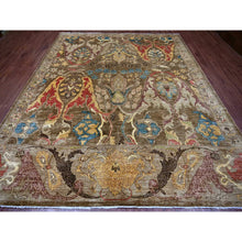 Load image into Gallery viewer, 9&#39;2&quot;x11&#39;4&quot; Coffee Brown, Aryana Grade, Bijar Garus Design, Vegetable Dyes, High Mountain Wool, Hand Knotted, Soft Pile, Densely Woven, Oriental Rug FWR126720