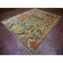 Load image into Gallery viewer, 9&#39;2&quot;x11&#39;4&quot; Coffee Brown, Aryana Grade, Bijar Garus Design, Vegetable Dyes, High Mountain Wool, Hand Knotted, Soft Pile, Densely Woven, Oriental Rug FWR126720