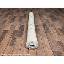 Load image into Gallery viewer, 5&#39;x6&#39;9&quot; Beau Blue, Turkish Knot, Anatolian Village Design, Zero Pile, Sheared Low, Hand Knotted, Pure Wool, Oriental Rug FWR12678