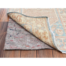 Load image into Gallery viewer, 1&#39;9&quot;x3&#39; Cerulean Blue, Anatolian Village Design, Turkish Knot, Zero Pile, Sheared Low, Hand Knotted, Pure Wool, Mat, Sample, Oriental Rug FWR12702