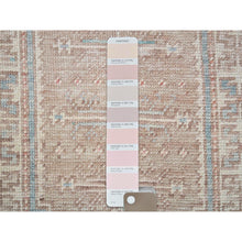 Load image into Gallery viewer, 1&#39;9&quot;x3&#39; Cerulean Blue, Anatolian Village Design, Turkish Knot, Zero Pile, Sheared Low, Hand Knotted, Pure Wool, Mat, Sample, Oriental Rug FWR12702