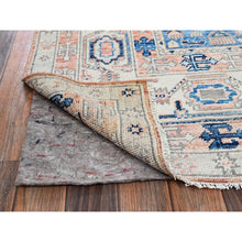 Load image into Gallery viewer, 4&#39;10&quot;x6&#39;9&quot; Peach Color, Turkish Knot, Zero Pile, Sheared Low, Anatolian Village Design, Hand Knotted, Pure Wool, Oriental Rug FWR12732