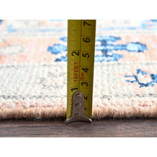 Load image into Gallery viewer, 4&#39;10&quot;x6&#39;9&quot; Peach Color, Turkish Knot, Zero Pile, Sheared Low, Anatolian Village Design, Hand Knotted, Pure Wool, Oriental Rug FWR12732