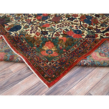 Load image into Gallery viewer, 10&#39;3&quot;x13&#39;5&quot; Lemon Icing With Alice Blue, Antique Persian Kashan, Flower And Fruit Design, Kork Wool With 300 Kpsi, Full Pile, Soft And In Excellent Condition, Sides And Ends Professionally  Secured, Oriental Rug FWR1278