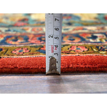 Load image into Gallery viewer, 10&#39;3&quot;x13&#39;5&quot; Lemon Icing With Alice Blue, Antique Persian Kashan, Flower And Fruit Design, Kork Wool With 300 Kpsi, Full Pile, Soft And In Excellent Condition, Sides And Ends Professionally  Secured, Oriental Rug FWR1278