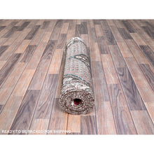 Load image into Gallery viewer, 2&#39;6&quot;x12&#39;9&quot; Pompeian Red, Distressed Look With No Holes, Distinct Abrash, Vintage Persian Hamadan And Geometric Elements, Hand Knotted, Soft Wool, Sides And Ends Secured, Runner Oriental Rug FWR1296