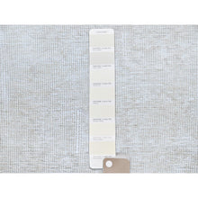 Load image into Gallery viewer, 2&#39;1&quot;x5&#39;10&quot; Papyrus White, Worn Down Fragment, Organic Wool Hand Knotted White Wash Old Persian Tabriz, Distressed Look and Sheared Low, Sides and Ends Secured, Oriental Runner Rug FWR1320