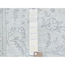 Load image into Gallery viewer, 2&#39;2&quot;x9&#39; Link White, Fragment, Even Wear With Distressed Look, Hand Knotted, Cropped Thin, White Wash, Vintage Persian Tabriz, Sides And Ends Secured Professionally, Runner Oriental Rug FWR1356