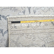 Load image into Gallery viewer, 2&#39;2&quot;x9&#39; Link White, Fragment, Even Wear With Distressed Look, Hand Knotted, Cropped Thin, White Wash, Vintage Persian Tabriz, Sides And Ends Secured Professionally, Runner Oriental Rug FWR1356