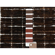 Load image into Gallery viewer, 1&#39;8&quot;x2&#39; Chocolate Brown, Natural Undyed Wool, Moroccan Weave, Grid Design Sample, Hand Knotted, Oriental Rug FWR1470