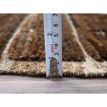Load image into Gallery viewer, 1&#39;8&quot;x2&#39; Chocolate Brown, Moroccan Weave, Grid Design Sample, Natural Undyed Wool, Hand Knotted, Oriental Rug FWR1476