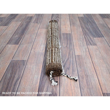Load image into Gallery viewer, 1&#39;8&quot;x2&#39; Daisy White, Natural Undyed Wool, Moroccan Weave, Grid Design Sample, Hand Knotted, Oriental Rug FWR1482