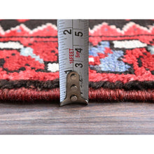 Load image into Gallery viewer, 9&#39;7&quot;x12&#39;2&quot; Scarlet Red, Vintage Persian Heriz With Geometric Medallion Design, 100% Wool, Hand Knotted, Even Wear, Sheared Low, Good Condition, Sides And Ends Professionally Secured, Oriental Rug FWR1536