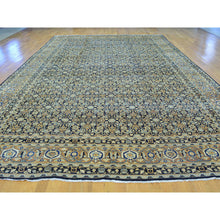 Load image into Gallery viewer, 10&#39;10&quot;x17&#39; Navy Blue Gallery Size Antique Persian Kerman Herati Design Rug FWR158556