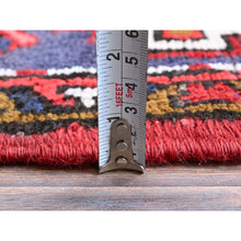 Load image into Gallery viewer, 7&#39;9&quot;x10&#39;4&quot; Ajax Red, Vintage Persian Heriz With Geometric Medallion Design, Animal Figurines, 100% Wool, Hand Knotted, Shaved Down, Even Wear, Good Condition, Sides And Ends Professionally Secured, Oriental Rug FWR1590