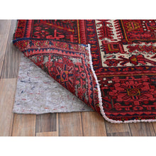 Load image into Gallery viewer, 9&#39;8&quot;x12&#39; Auburn Red, Vintage Persian Heriz With Geometric Medallion Design, Evenly Worn, 100% Wool, Hand Knotted, Cropped Thin, Good Condition, Sides And Ends Professionally Secured, Oriental Rug FWR1596