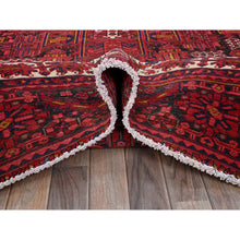 Load image into Gallery viewer, 9&#39;8&quot;x12&#39; Auburn Red, Vintage Persian Heriz With Geometric Medallion Design, Evenly Worn, 100% Wool, Hand Knotted, Cropped Thin, Good Condition, Sides And Ends Professionally Secured, Oriental Rug FWR1596