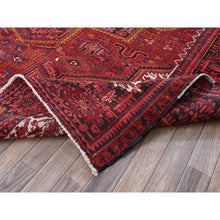 Load image into Gallery viewer, 9&#39;8&quot;x12&#39; Auburn Red, Vintage Persian Heriz With Geometric Medallion Design, Evenly Worn, 100% Wool, Hand Knotted, Cropped Thin, Good Condition, Sides And Ends Professionally Secured, Oriental Rug FWR1596