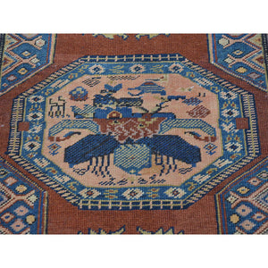 3'7"x14'2" Rust Red Antique North West Persian Even Wear Wide Runner Oriental Rug FWR163050