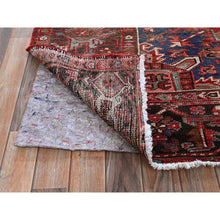 Load image into Gallery viewer, 9&#39;4&quot;x12&#39;10&quot; Crimson Red, Vintage Persian Heriz With Large Medallion Design, Pure Wool, Hand Knotted, Even Wear, Cropped Thin, Good Condition, Sides And Ends Professionally Secured, Oriental Rug FWR1626