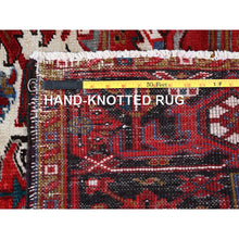 Load image into Gallery viewer, 8&#39;9&quot;x10&#39;4&quot; Ruby Red, Vintage Persian Heriz With Large Medallion Design, 100% Wool, Hand Knotted, Evenly Worn, Cropped Thin, Good Condition, Sides And Ends Professionally Secured, Squarish, Oriental Rug FWR1632