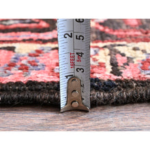 Load image into Gallery viewer, 7&#39;10&quot;x10&#39;6&quot; Bossa Nova Red, Vintage Persian Heriz With Geometric Medallion Design, Worn And Distressed, 100% Wool, Hand Knotted, Shaved Low, Good Condition, Sides And Ends Professionally Secured, Oriental Rug FWR1680