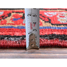 Load image into Gallery viewer, 9&#39;5&quot;x12&#39;10&quot; Scarlet Red, Vintage Persian Heriz With Large Medallion Design, 100% Wool, Hand Knotted, Even Wear, Cropped Thin, Good Condition, Sides And Ends Professionally Secured, Oriental Rug Sg281