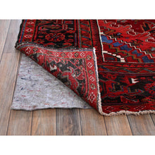 Load image into Gallery viewer, 10&#39;1&quot;x12&#39;7&quot; Imperial Red, Vintage Persian Heriz With Large Medallion Design, 100% Wool, Hand Knotted, Evenly Worn, Shaved Down, Good Condition, Sides And Ends Professionally Secured, Oriental Rug FWR1692