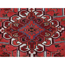Load image into Gallery viewer, 10&#39;1&quot;x12&#39;7&quot; Imperial Red, Vintage Persian Heriz With Large Medallion Design, 100% Wool, Hand Knotted, Evenly Worn, Shaved Down, Good Condition, Sides And Ends Professionally Secured, Oriental Rug FWR1692