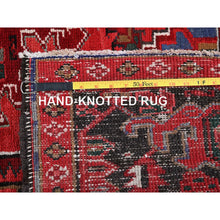 Load image into Gallery viewer, 10&#39;1&quot;x12&#39;7&quot; Imperial Red, Vintage Persian Heriz With Large Medallion Design, 100% Wool, Hand Knotted, Evenly Worn, Shaved Down, Good Condition, Sides And Ends Professionally Secured, Oriental Rug FWR1692