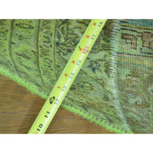 Load image into Gallery viewer, 13&#39;2&quot;x15&#39;8&quot; Overdyed Patchwork Worn Down Tabriz Pure Wool Handmade Oversize Rug FWR170778