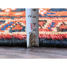 Load image into Gallery viewer, 7&#39;4&quot;x10&#39;1&quot; Apricot Orange, Vintage Persian Heriz With Geometric Medallion Design, Pure Wool, Hand Knotted, Even Wear, Sheared Low, Good Condition, Sides And Ends Professionally Secured, Oriental Rug FWR1722